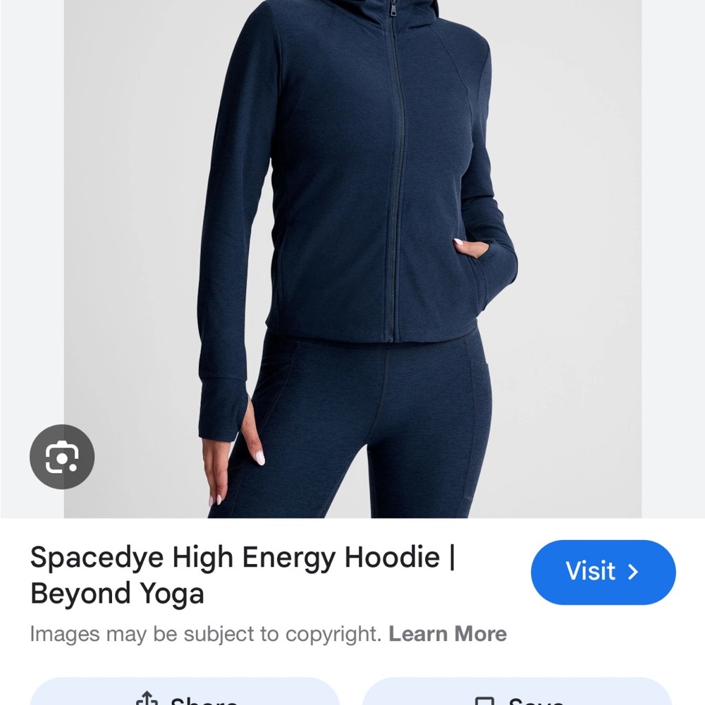 Beyond Yoga Deep Blue Hoodie